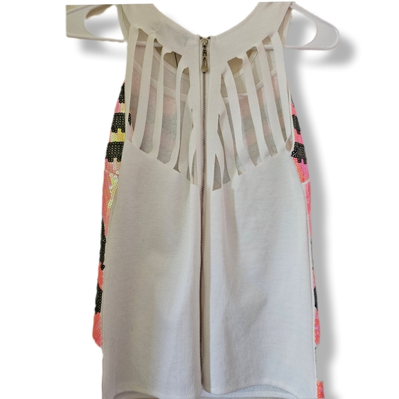 Wise & Pretty Sequin Cut Out Strappy Tank NWT - Picture 2 of 6